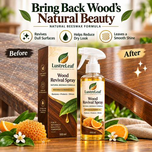LustreLeaf Natural Wood Revival Spray bottle - beeswax furniture polish