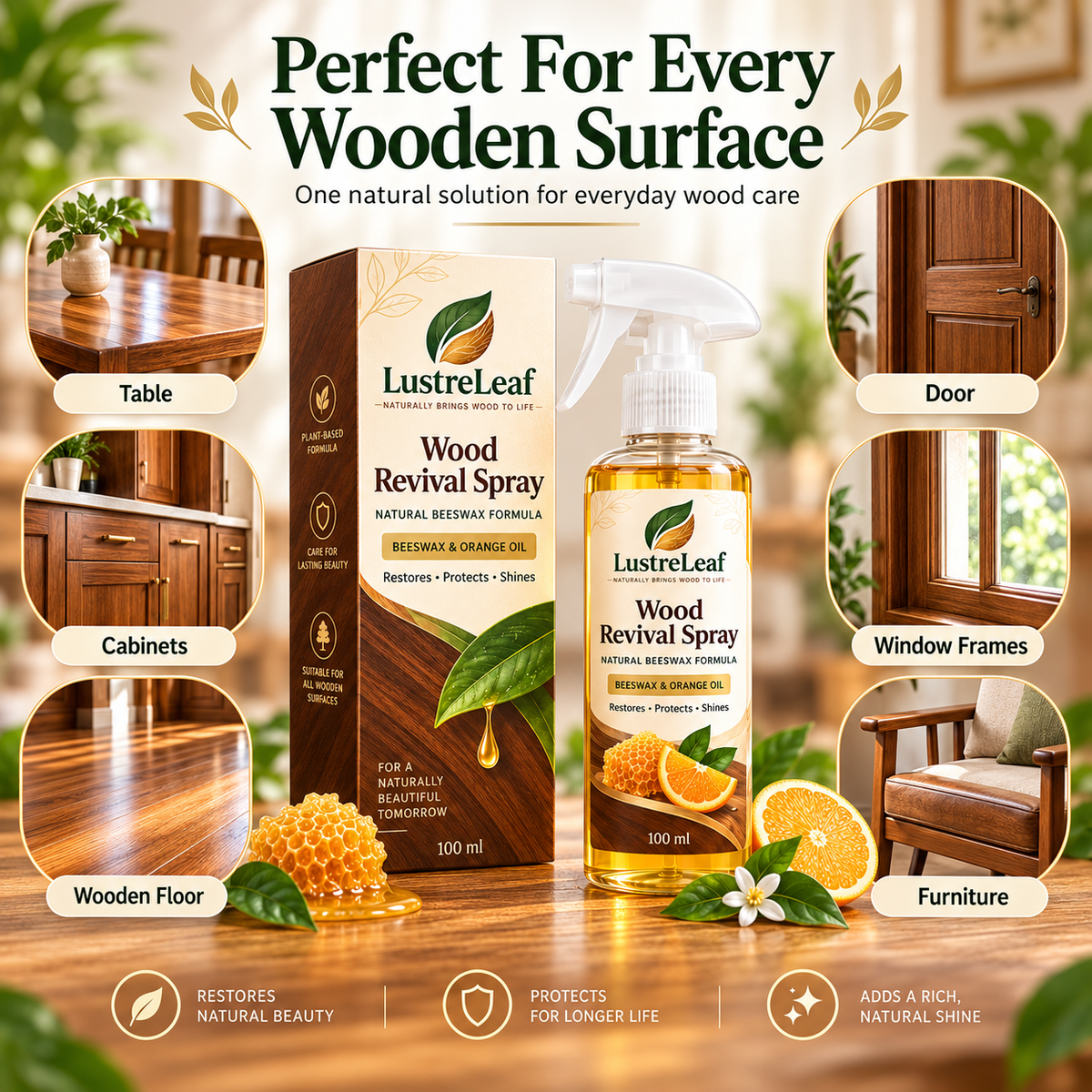 How to use LustreLeaf - dust, spray and wipe in 3 steps