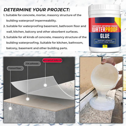 How to apply waterproof glue - clean, brush on, let it dry