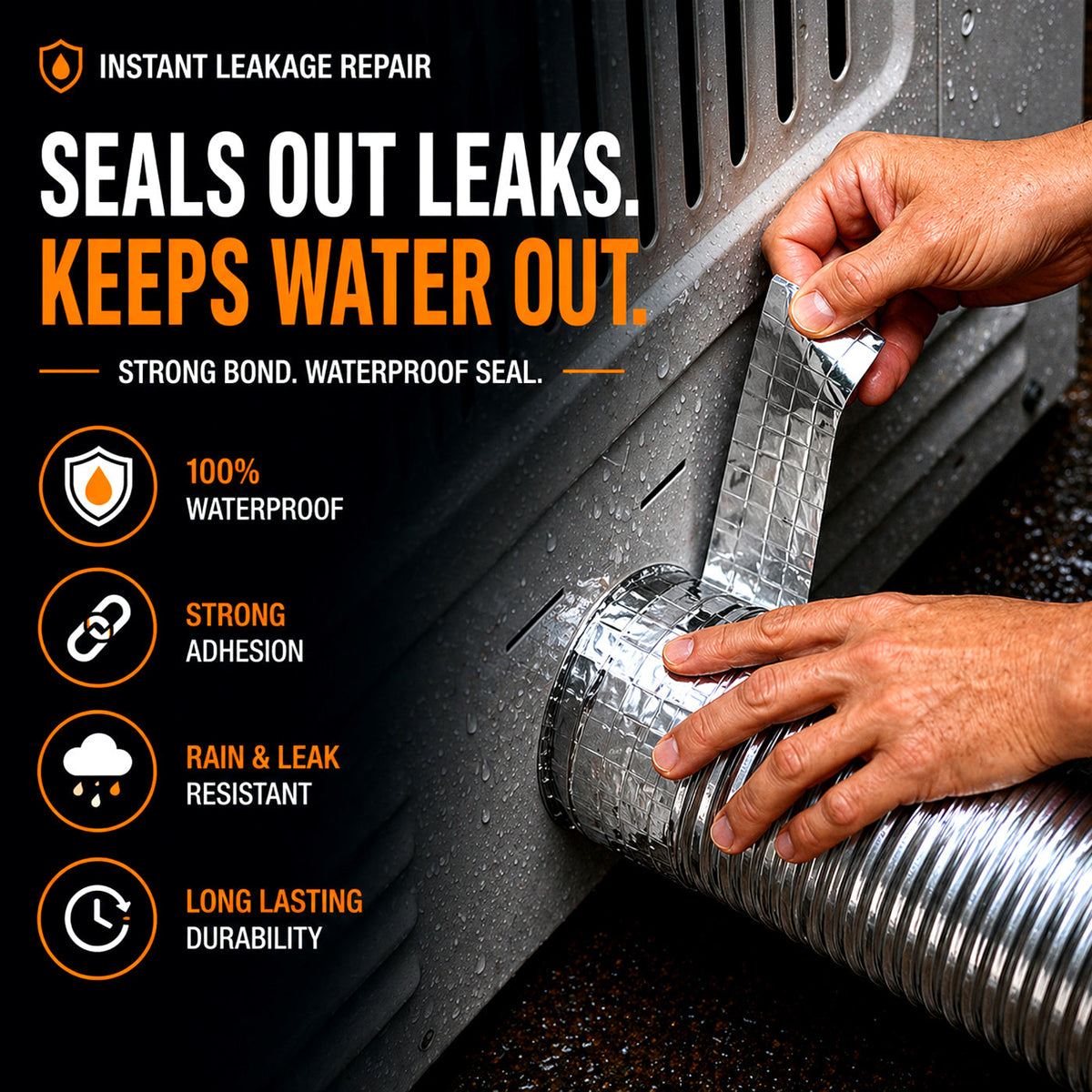 Oraa Mart™ - LeakGuard Waterproof Aluminium Butyl Tape for Leakage & Repair 🌧️💦🚫