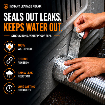 Oraa Mart™ - LeakGuard Waterproof Aluminium Butyl Tape for Leakage & Repair 🌧️💦🚫