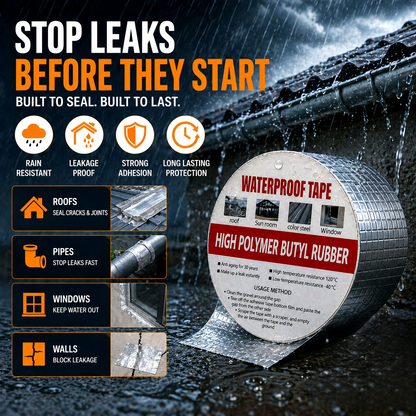 Oraa Mart™ - LeakGuard Waterproof Aluminium Butyl Tape for Leakage & Repair 🌧️💦🚫