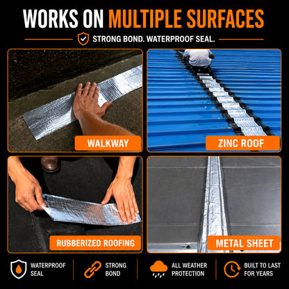 Oraa Mart™ - LeakGuard Waterproof Aluminium Butyl Tape for Leakage & Repair 🌧️💦🚫